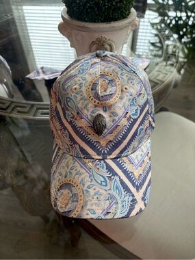 💙💙KURT GEIGER DENIM PAISLEY TIE-BACK BASEBALL CAP!💙💙